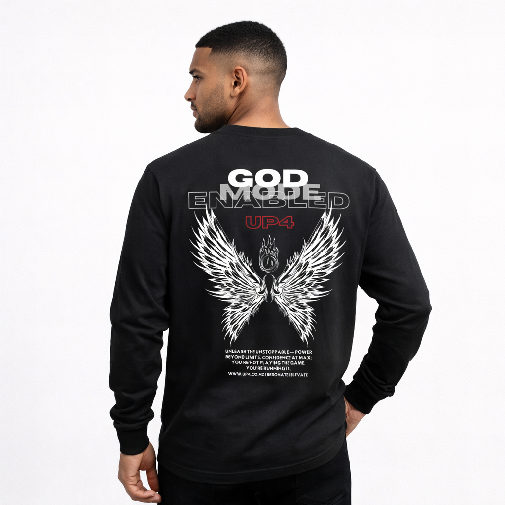 UP4 God Mode | Men's Long Sleeve T-Shirt | Model