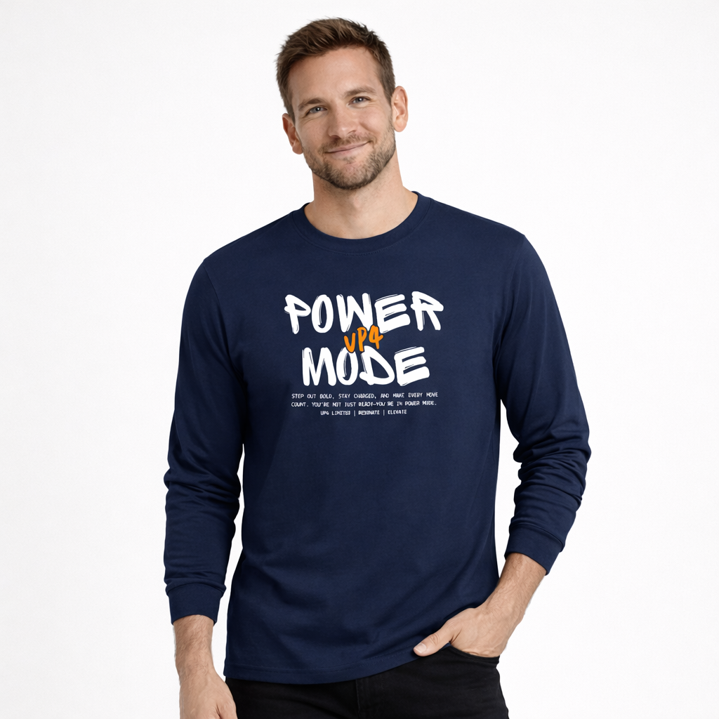UP4 Power Mode | Men's Long Sleeve T-Shirt | Model