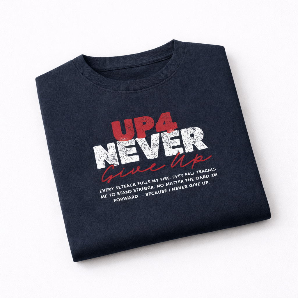 UP4 Never Give Up | Men's T-Shirt | Folded