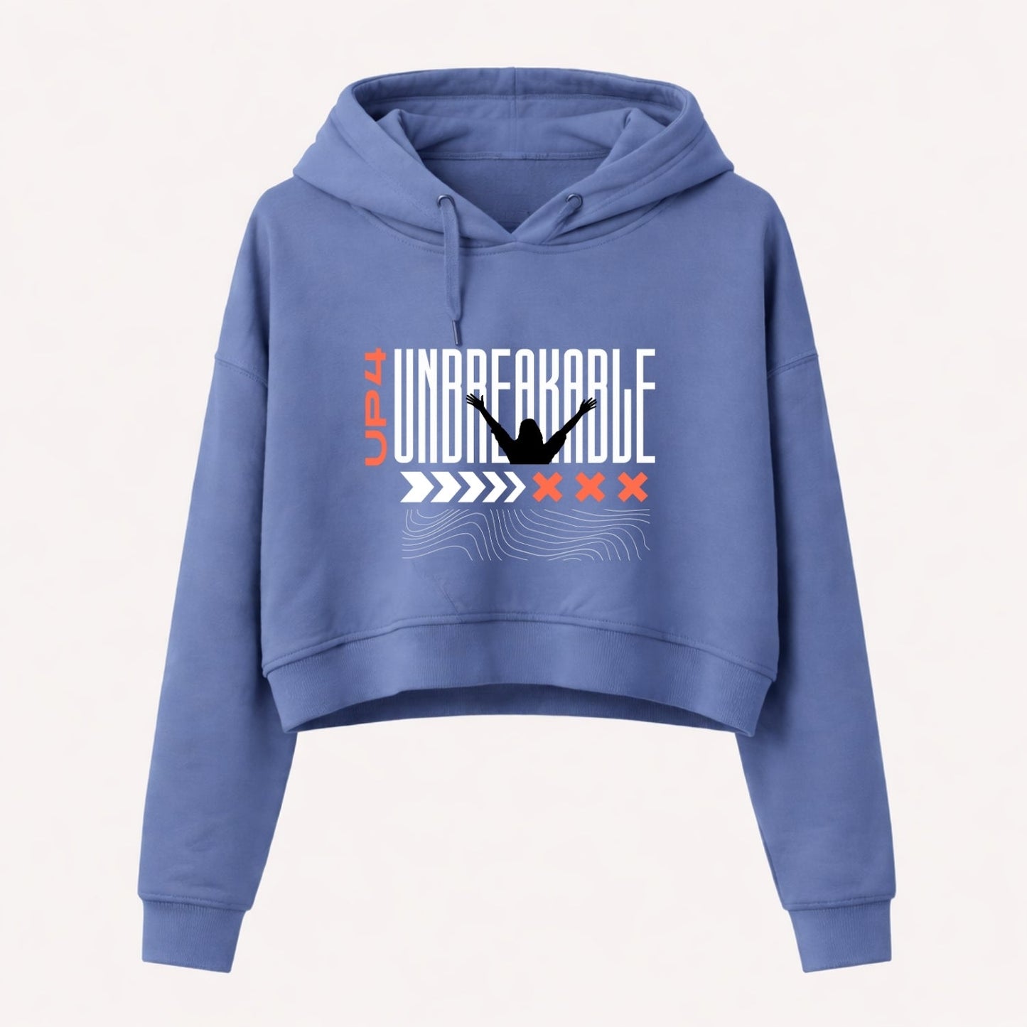 UP4 Unbreakable | Women's Cropped Hoodie | Blue | Front