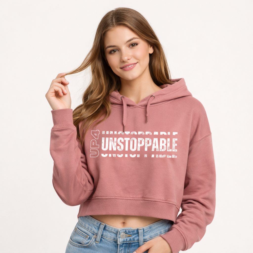 UP4 Unstoppable | Women's Cropped Hoodie | Pink | Model