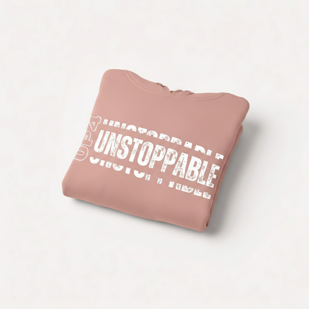 UP4 Unstoppable | Women's Cropped Hoodie | Pink | Folded
