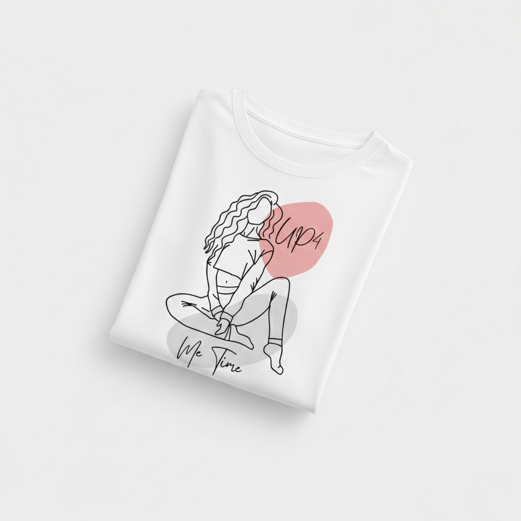 UP4 Me Time | Women's Slim T-Shirt | Folded