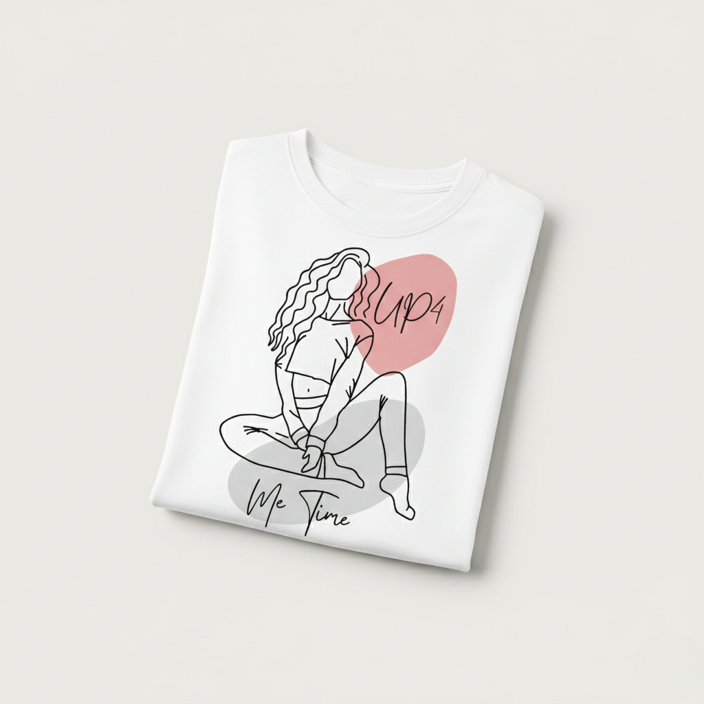 UP4 Me Time | Women's Oversized T-Shirt | Folded