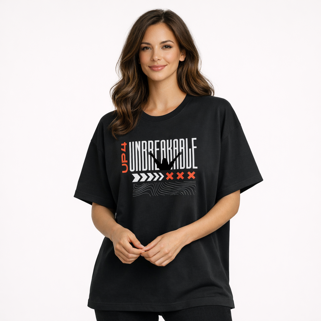 UP4 Unbreakable | Women's Oversized T-Shirt | Model