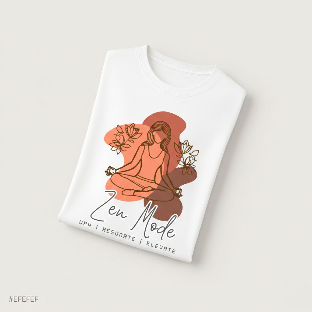 UP4 Zen Mode | Women's Oversized T-Shirt | Folded